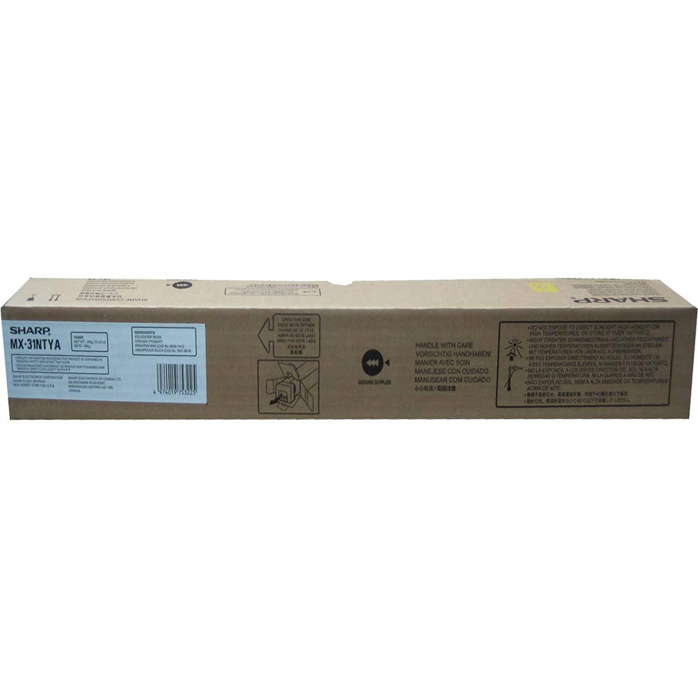 Sharp MX-31NTYA Yellow OEM Toner Cartridge - Compatible with Sharp Color Laser Printers - Perfect for Office Printing & High-Quality Color Documents