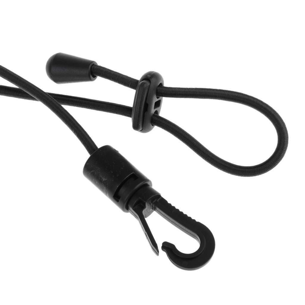 2-Piece Kayak Paddle Leash & Fishing Rod Holder - 44.5in Black Waterproof Safety Tether for Kayaking, Canoeing, and Fishing Accessories - Secure Gear While Paddling or Angling