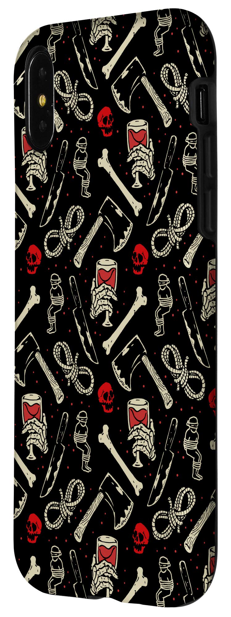 iPhone X/XS True Crime & Wine Themed Murderino Phone Case - Perfect for Crime Enthusiasts & Wine Lovers, Great for Everyday Use, Gifts & Themed Parties