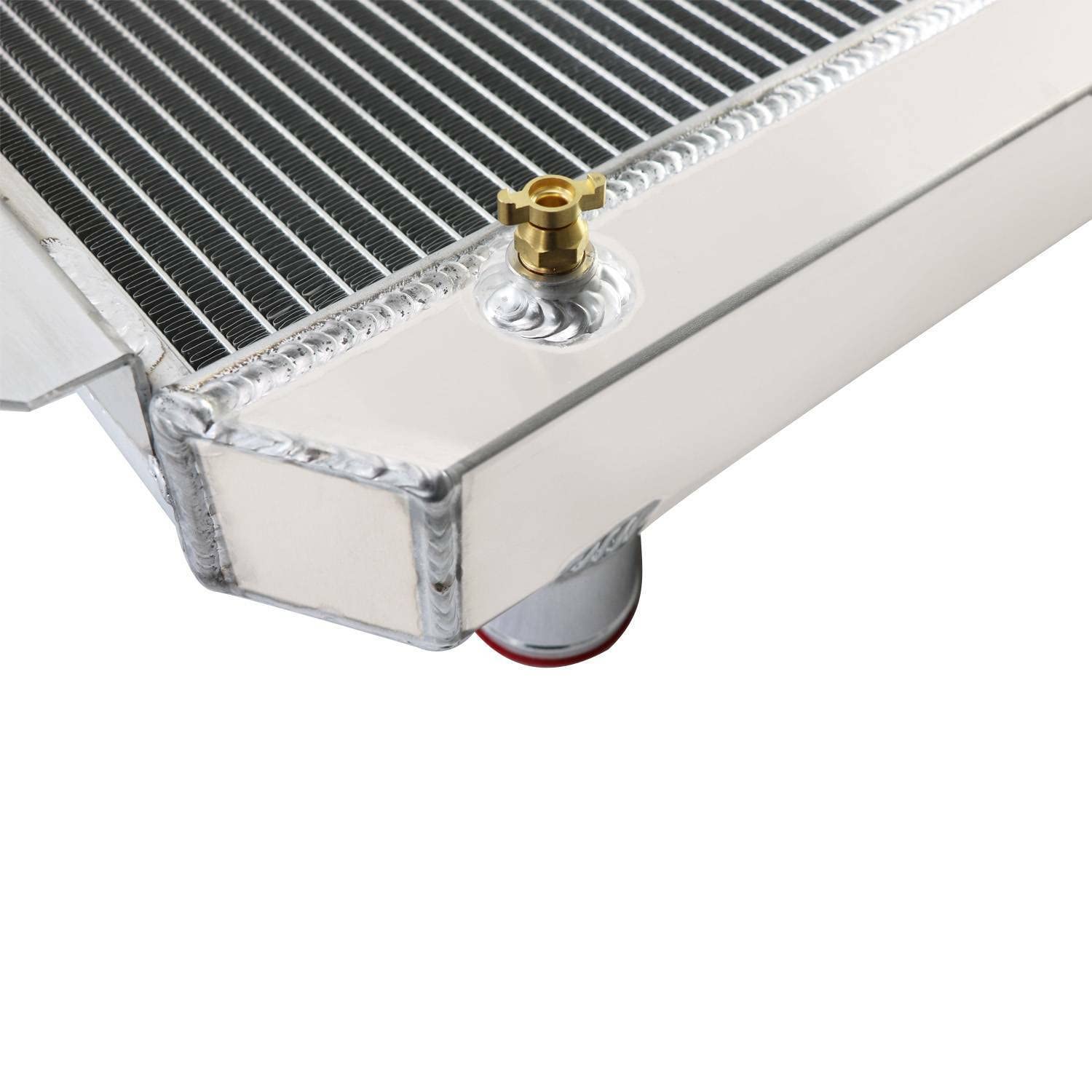4 Row Aluminum Radiator for 1949-1954 Chevy Bel Air, Styleline, Hardtop V8 - Complete Kit with Shroud & Fan Relay | Perfect for Classic Car Restoration & Hot Rod Upgrades
