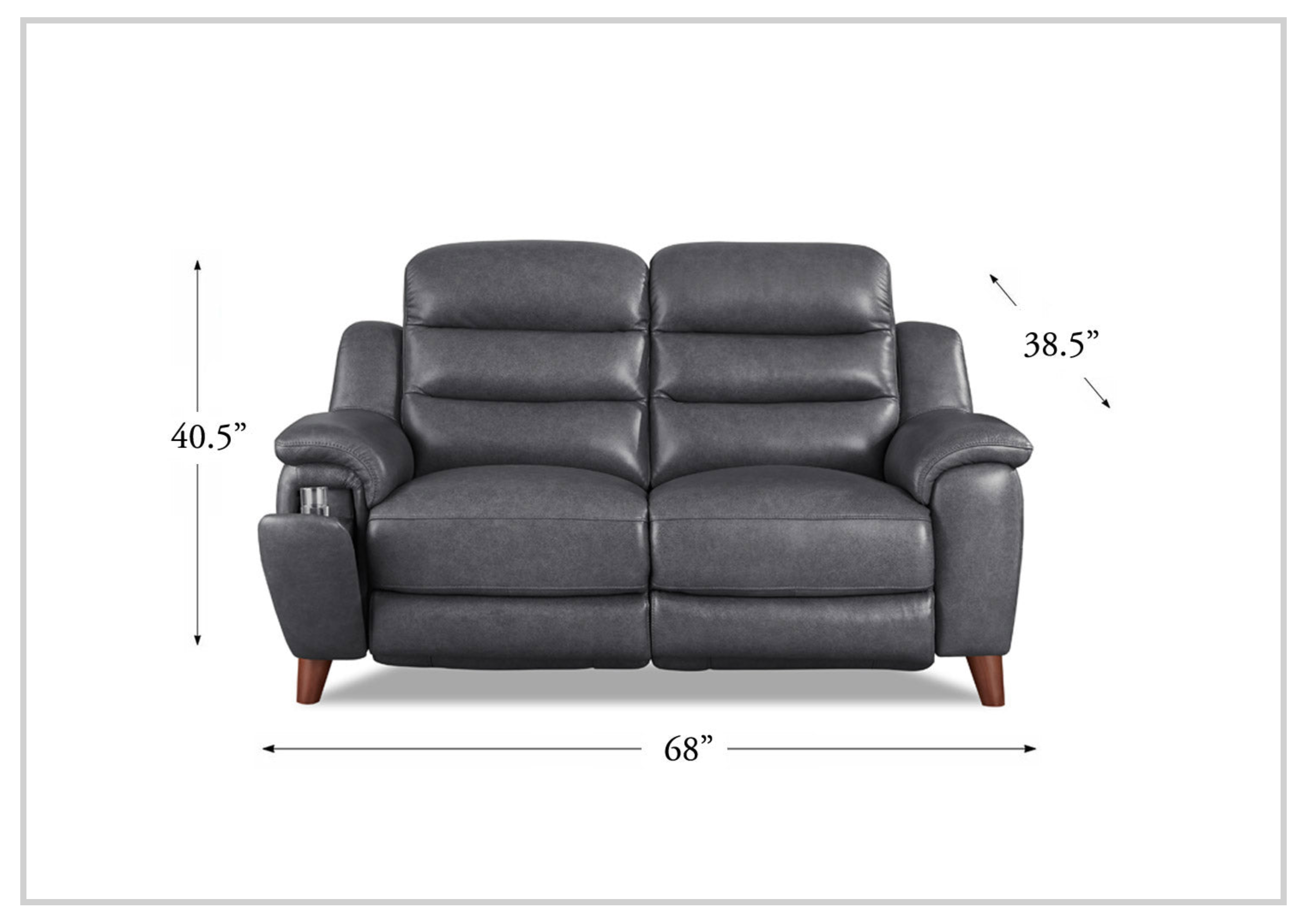 Hydeline Dream Top Grain Leather Power Reclining Sofa with Zero Gravity & Adjustable Headrest - Perfect for Living Room, Home Theater, and Relaxation