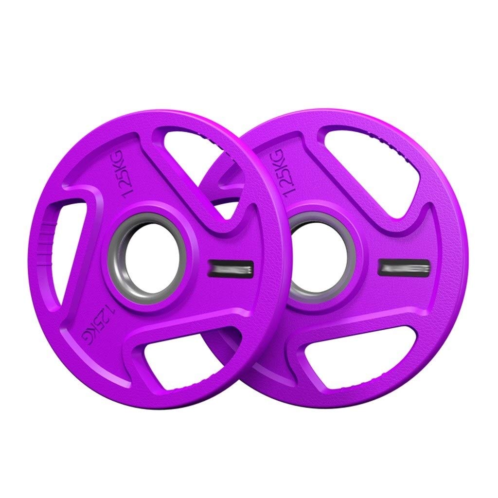 PIAOLING 2-Piece Rubber Coated Olympic Barbell Weight Plates - Tri-Grip Design for Strength Training & Home Gym Workouts | Durable Dumbbell Plates for CrossFit, Weightlifting & Fitness