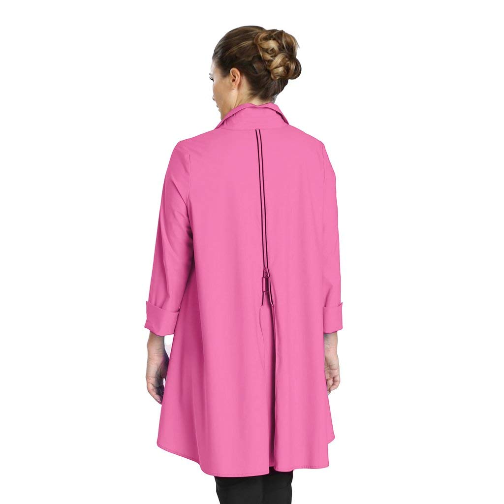 IC Collection Button Front Parachute Shirt - 3815J | Lightweight Casual Oversized Top for Women | Perfect for Streetwear, Travel & Everyday Wear
