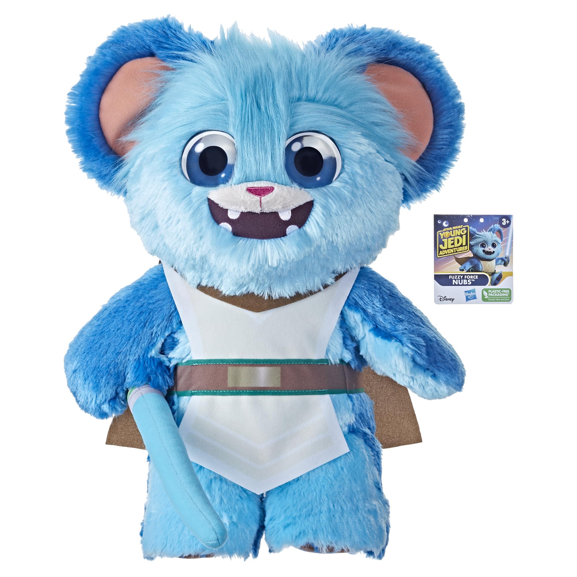 Star Wars Young Jedi Adventures Fuzzy Force Nubs Plush Toy - Soft Cuddly Preschool Toy for 3 Year Old Boys & Girls - Perfect for Playtime, Bedtime & Jedi Training Adventures