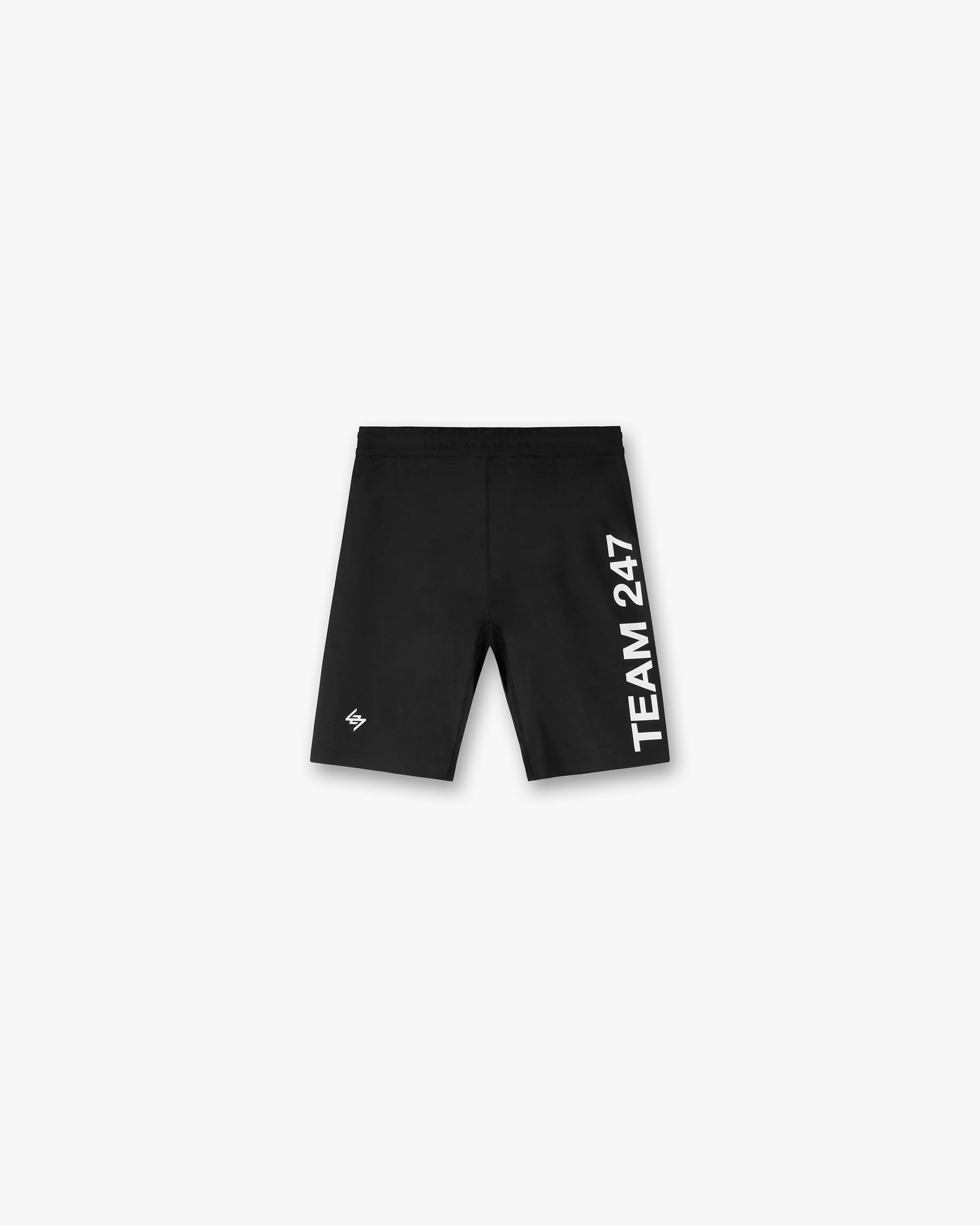 Team 247 Performance Half Tight Running Shorts for Men - Black Compression Leggings for Gym, Workout & Training