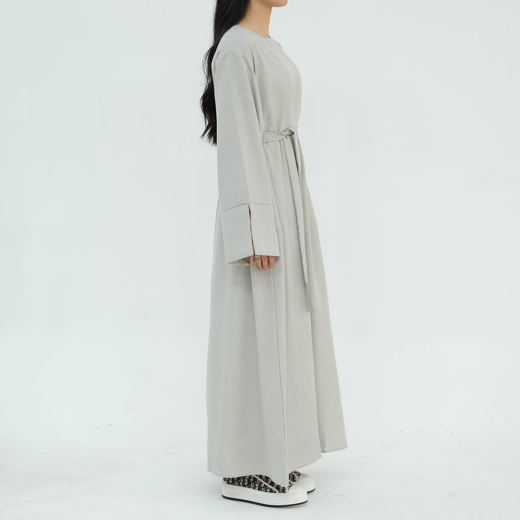Heather Everyday Abaya Sand - Modest Muslim Dress for Women | Comfortable Daily Wear & Prayer Outfit | Perfect for Home, Mosque & Special Occasions