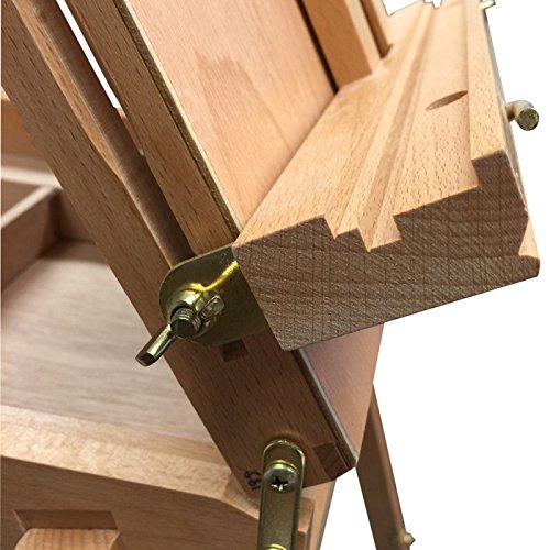 4 Less Co French Easel Oil Paint Set - Wooden Sketch Box Artist Painting Kit for Outdoor & Studio Artwork | Perfect for Beginners & Professionals