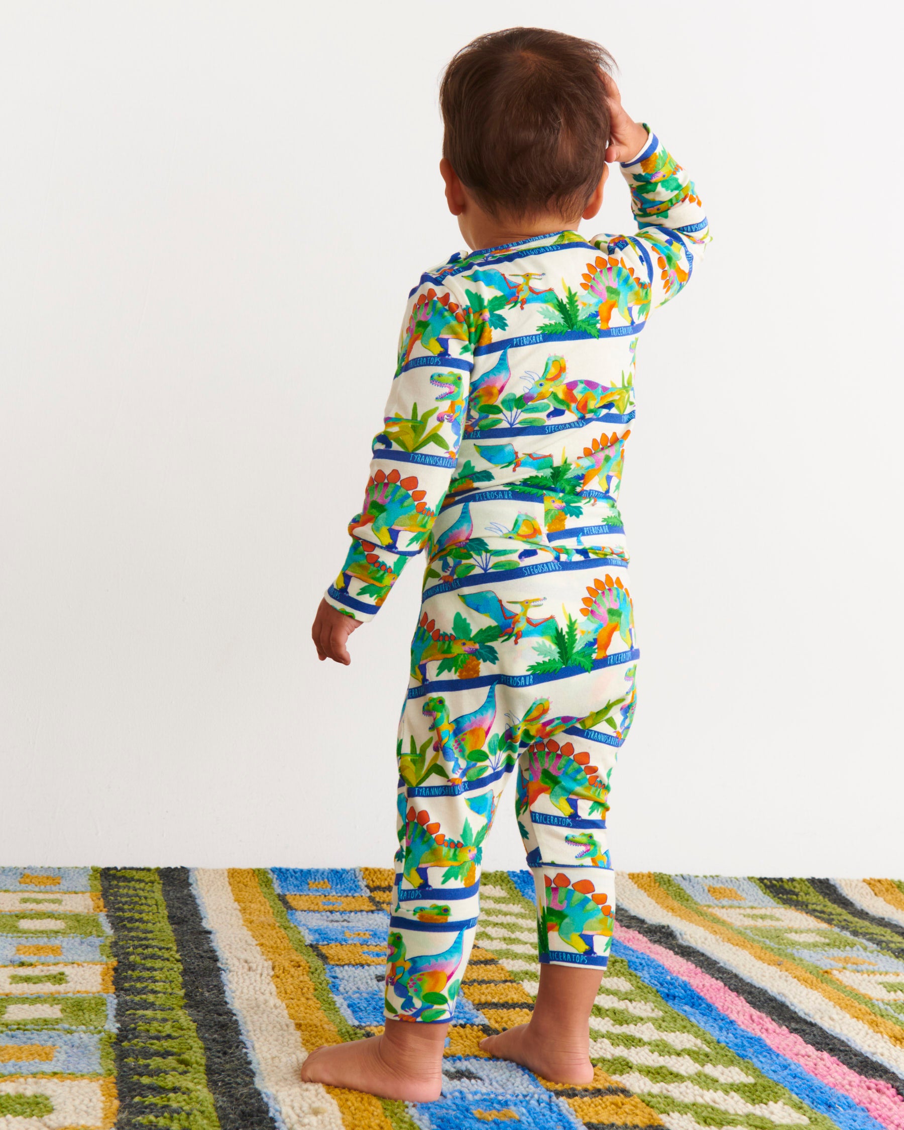 Dino Safari Organic Cotton Long Sleeve Baby Romper Jumpsuit - Soft & Comfortable Outfit for Boys & Girls - Perfect for Playtime, Outdoor Adventures & Photo Shoots