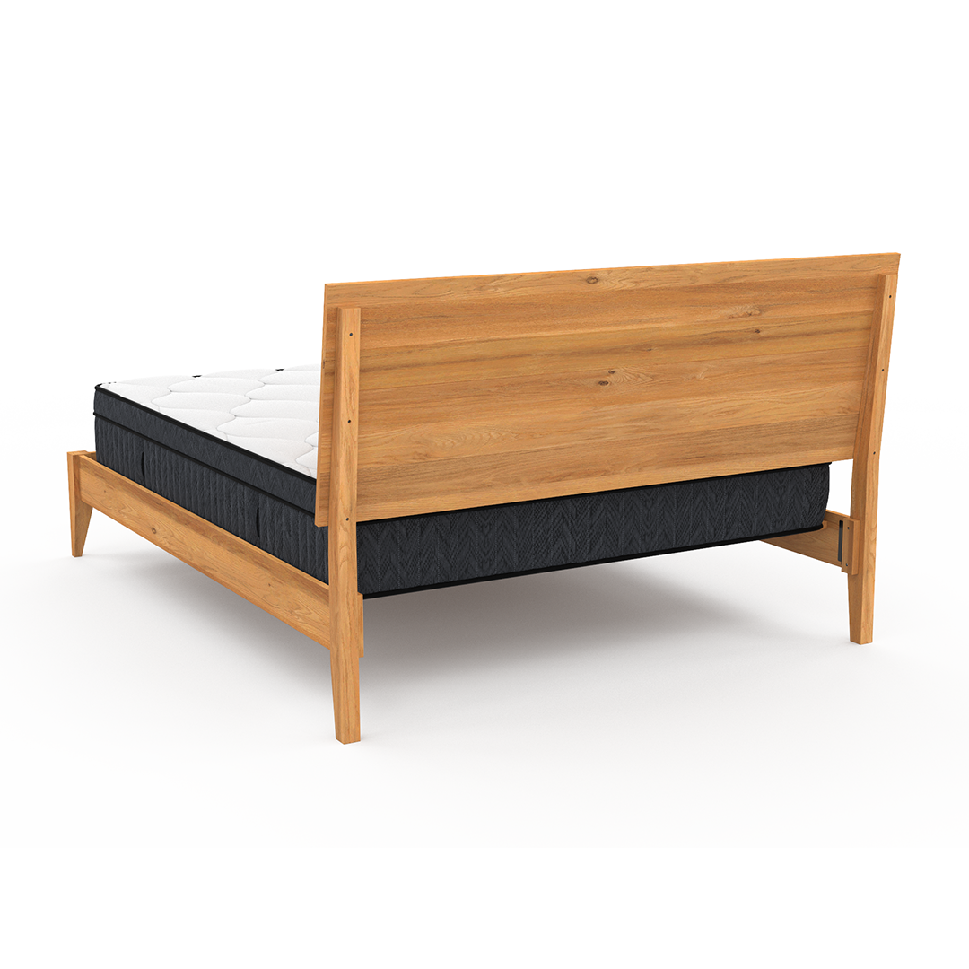 2 West Platform Bed Frame - Queen Size, Modern Minimalist Wooden Bed with Storage, Sturdy & Easy Assembly - Perfect for Small Bedrooms, Guest Rooms & Apartments