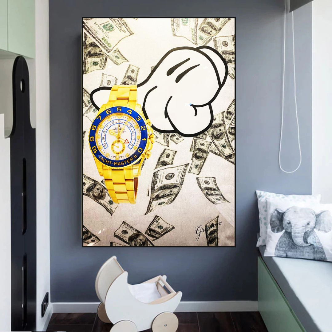 Time is Money Motivational Poster - Inspirational Success Wall Art for Office, Home & Study Room Decor
