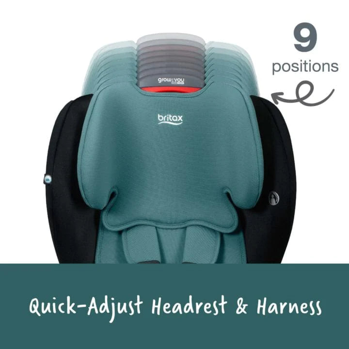Britax Grow With You Clicktight Booster Car Seat - Safe & Adjustable for Kids 3-12 Years - Perfect for School, Travel & Family Road Trips