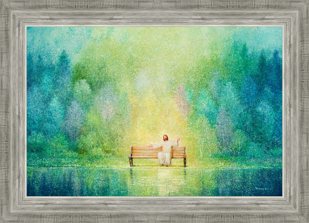 Come Unto Me and I Will Give You Rest - Inspirational Christian Wall Art for Home Decor & Church - Perfect for Bedroom, Living Room & Office