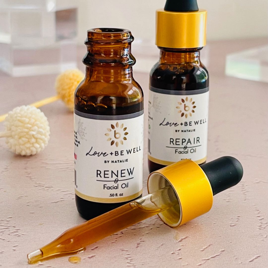 Organic Renew Facial Oil for Glowing Skin - Anti-Aging & Hydrating Face Oil with Vitamin E - Perfect for Night Routine & Dry Skin Care
