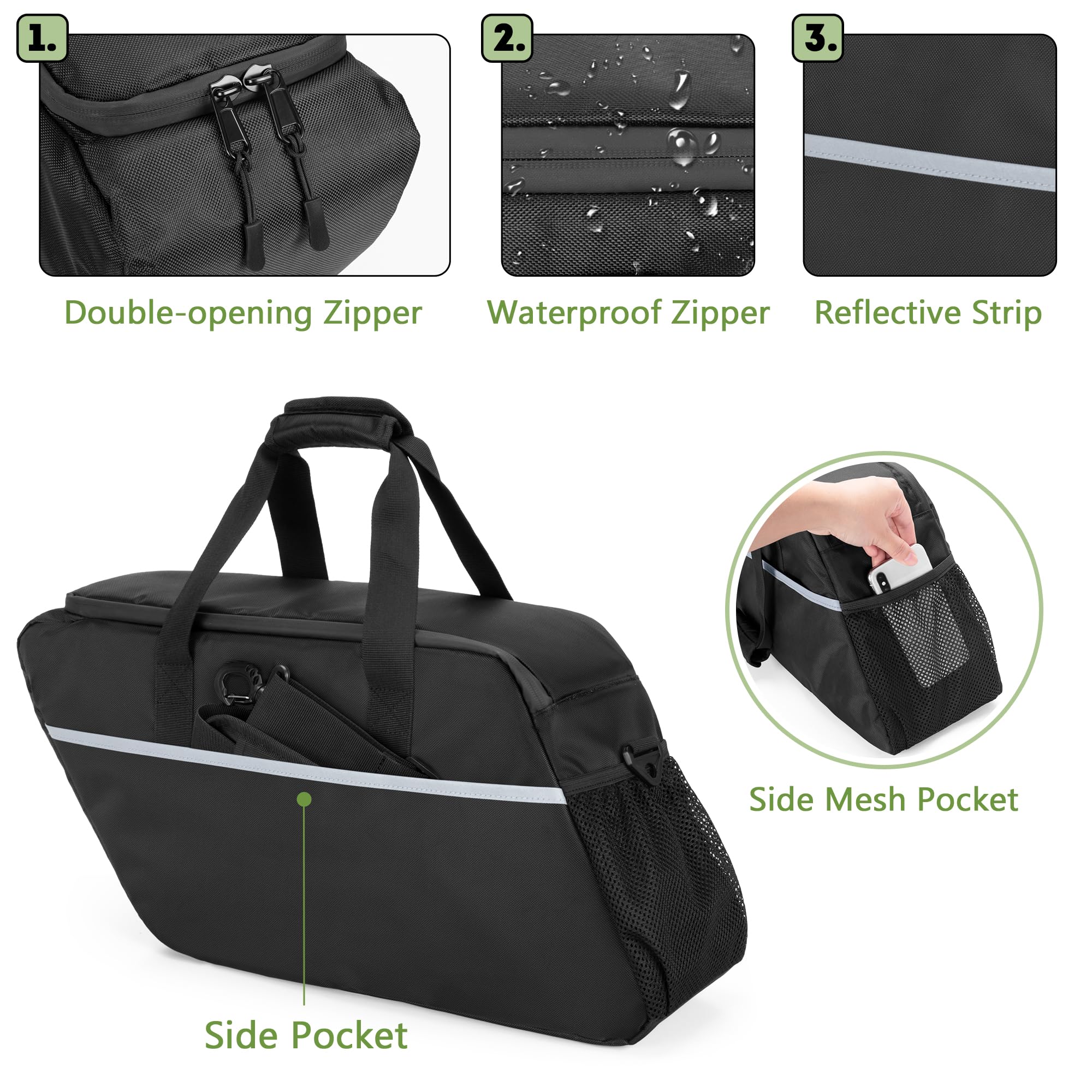 Leakproof Motorcycle Saddlebag Cooler for Harley Davidson 1993-2022 - Waterproof Organizer for Road Trips