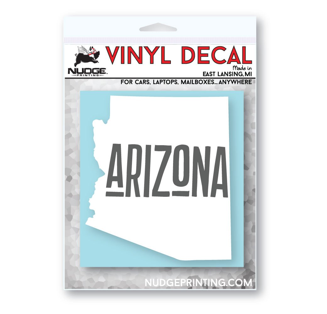 Arizona State Car Decals - Premium Vinyl Stickers for Cars, Trucks & Windows | USA Made | Perfect for Road Trips, State Pride & Personalization