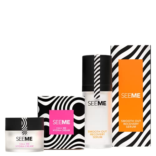 SeeMe Beauty Skincare Set - Dynamic Duo with Hyaluronic Acid & Niacinamide | Includes Hydrating Call Me Hydra-Cream (48g) & Smooth Out Recovery Serum (30ml) | Paraben-Free, Cruelty-Free, Fragrance-Free | Perfect for Daily Hydration & Anti-Aging Routine