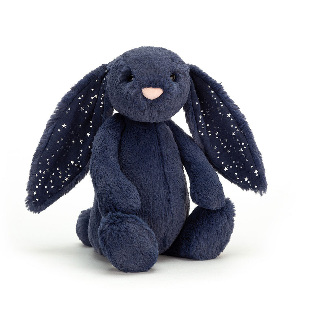 Bashful Blue Bunny Medium Stuffed Animal - Soft Plush Toy for Kids, Gift for Easter & Baby Showers | Cute Nursery Decor & Comfort Companion