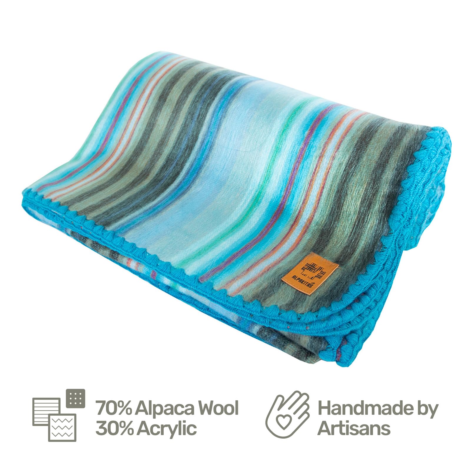 Premium Alpaca Wool Blanket - Ultra Soft Queen Size Bed Blanket & Cozy Throw Blanket - Lightweight Warm Blanket for Couch, Camping & Outdoor Use - Perfect Gift Idea - 87