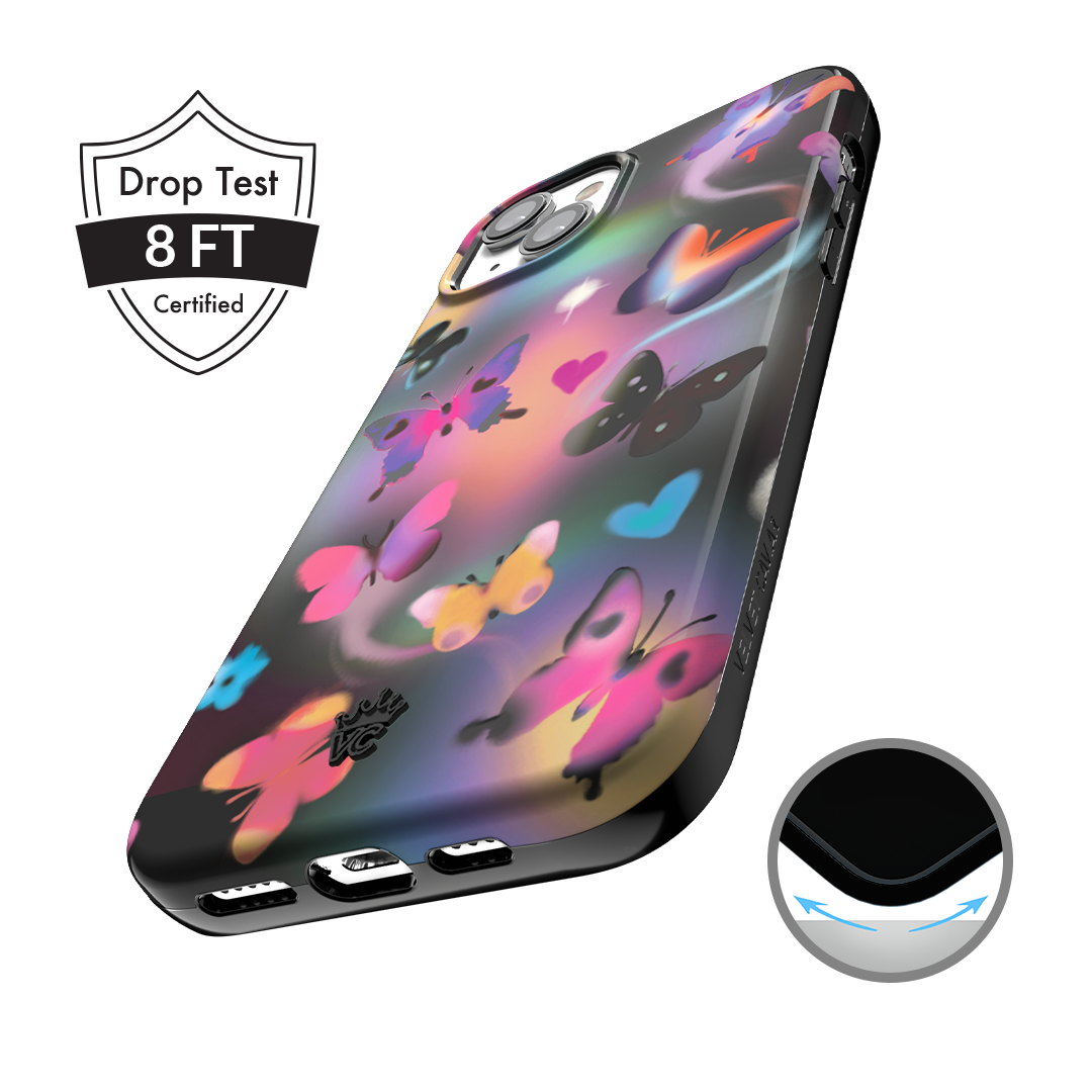 Aurora Butterfly iPhone Case - Elegant & Durable Phone Cover for iPhone 13/14/15 - Perfect for Everyday Use, Travel & Gifting