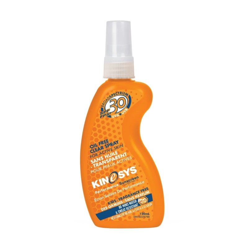 Kinesys SPF30 Kids Spray Sunscreen - Waterproof & Hypoallergenic Sunblock for Children - Outdoor Activities, Beach, Pool & Sports Protection