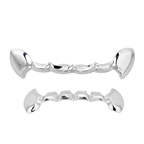 Gold Plated Hip Hop Teeth Grillz Set - Top & Bottom Grillz for Men & Women | Fashion Jewelry for Rappers & Hip Hop Artists | Perfect for Concerts, Parties & Music Videos