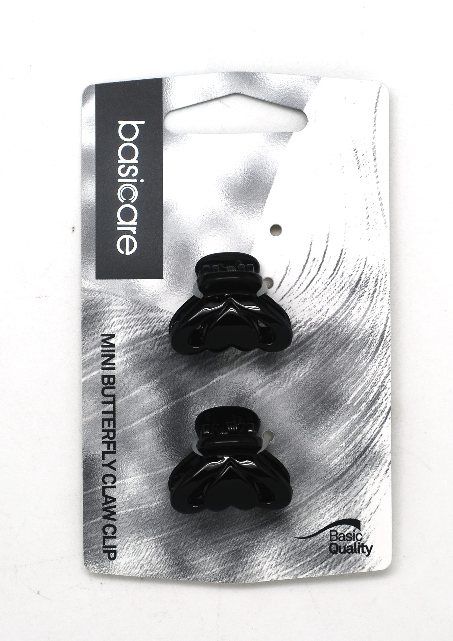 Basicare Mini Claw Hair Clips - 2-Pack Small White Hair Claws for Women & Girls - 2.6mm Strong Hold Hair Accessories for Ponytails, Buns & Updos - Perfect for School, Work & Everyday Styling