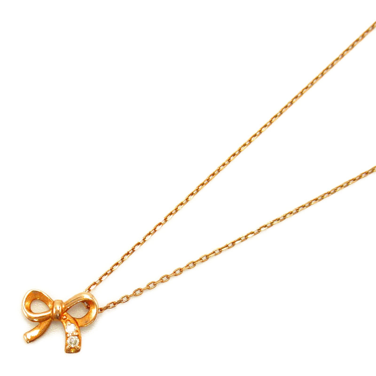 4℃ Canal Diamond Necklace K10PG - 14K White Gold Pendant with Genuine Diamonds | Elegant Jewelry Gift for Women, Anniversary, Valentine's Day & Special Occasions