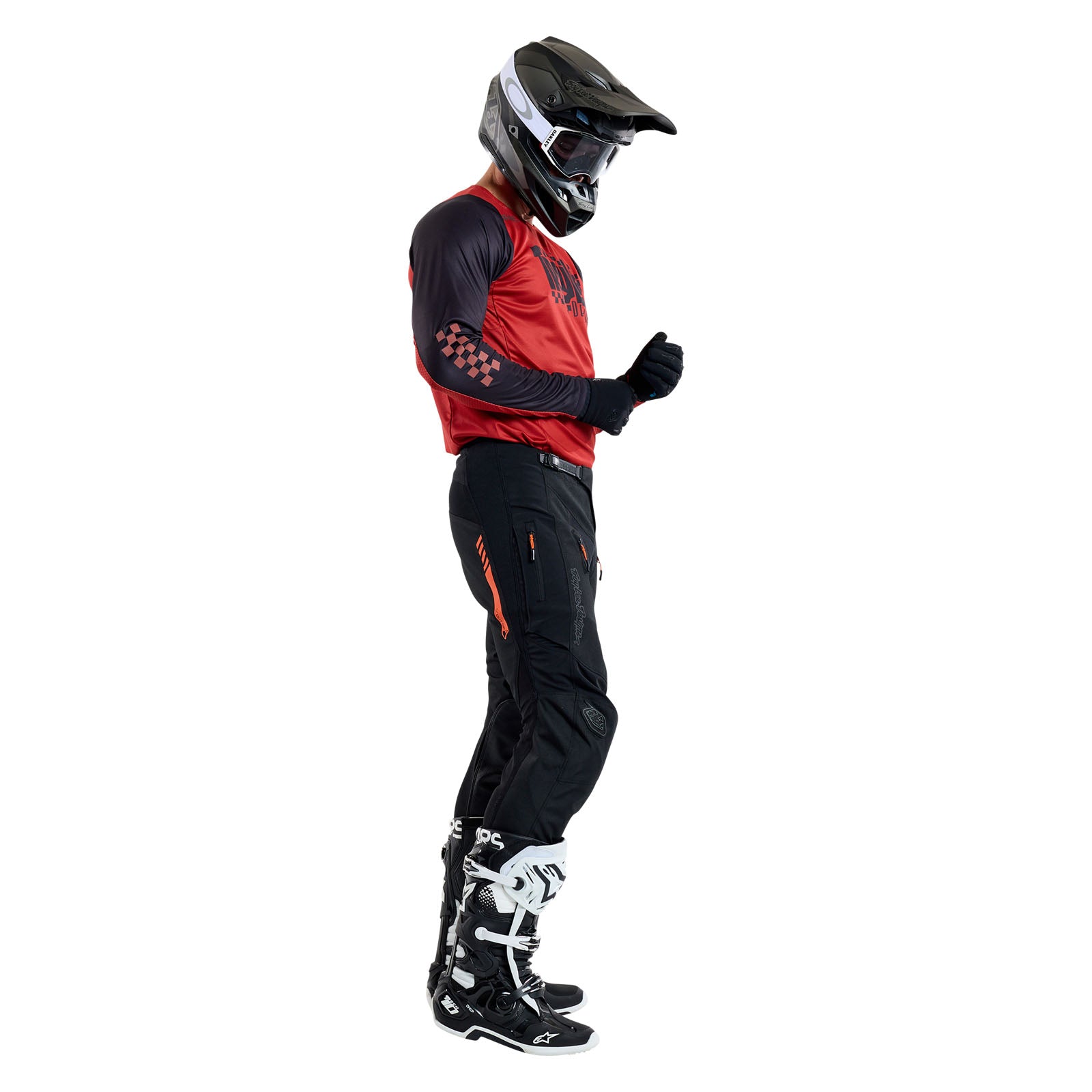 Scout GP Jersey Big Lee Black / Burnt Orange - High-Performance Motorcycle Racing Jersey for Men - Perfect for Motocross, Dirt Biking & Off-Road Adventures