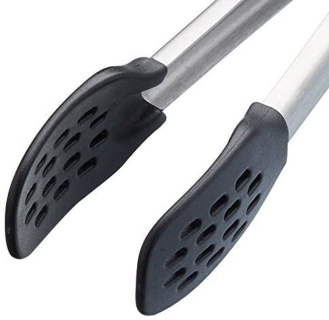 Premium 28cm Stainless Steel Food Tongs - Professional Kitchen Cooking Utensil for BBQ, Serving, Salad, and Baking - Perfect for Restaurants, Catering & Home Use