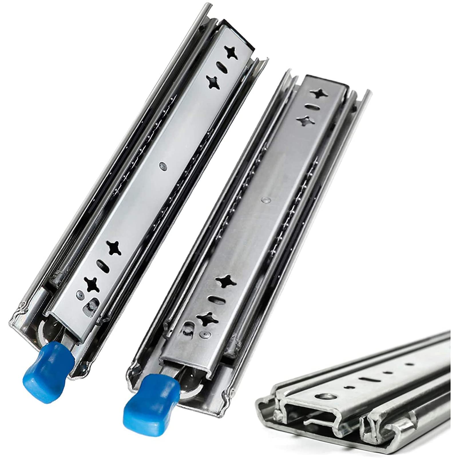 Heavy Duty Full Extension Telescopic Drawer Slides with Lock - 120kg Bearing Capacity (1 Pair, 34in/863mm) - Perfect for Kitchen Cabinets, Office Furniture, and Storage Organization
