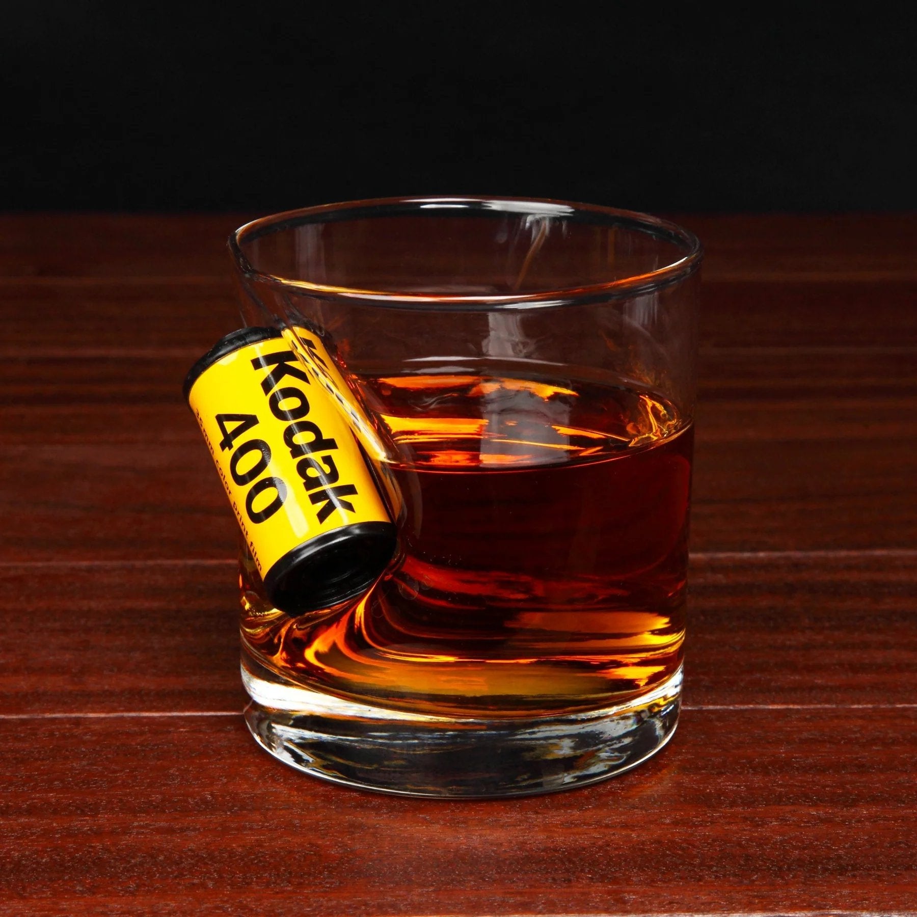 PhotoGenic Supply 35mm Film Rocks Glass - Kodak 400 Speed - Perfect for Photography Enthusiasts & Home Bar Decor