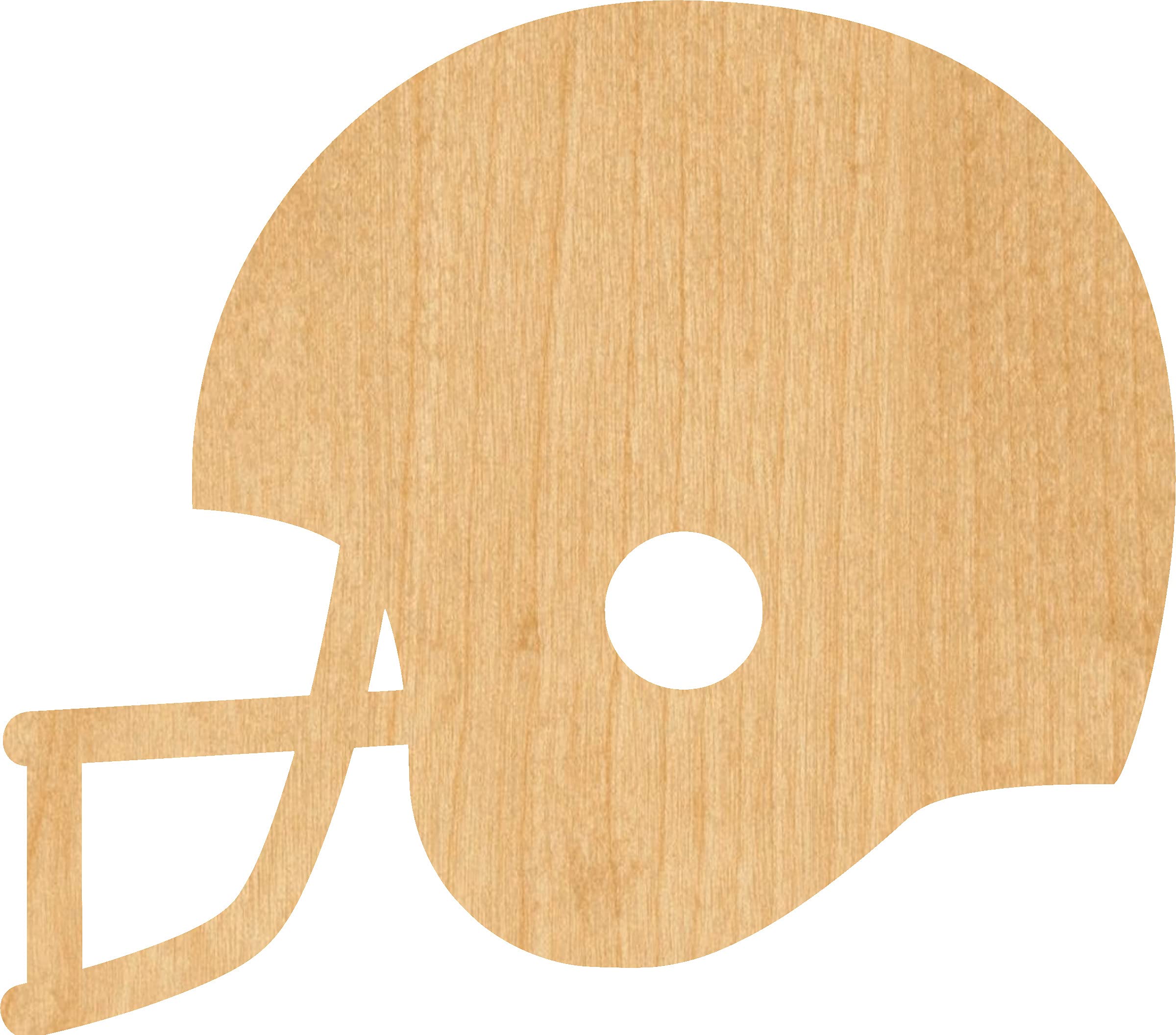 4 Inch Football Helmet Laser Cut Wood Shape - DIY Craft Supplies for Home Decor, Scrapbooking & Sports Themed Projects