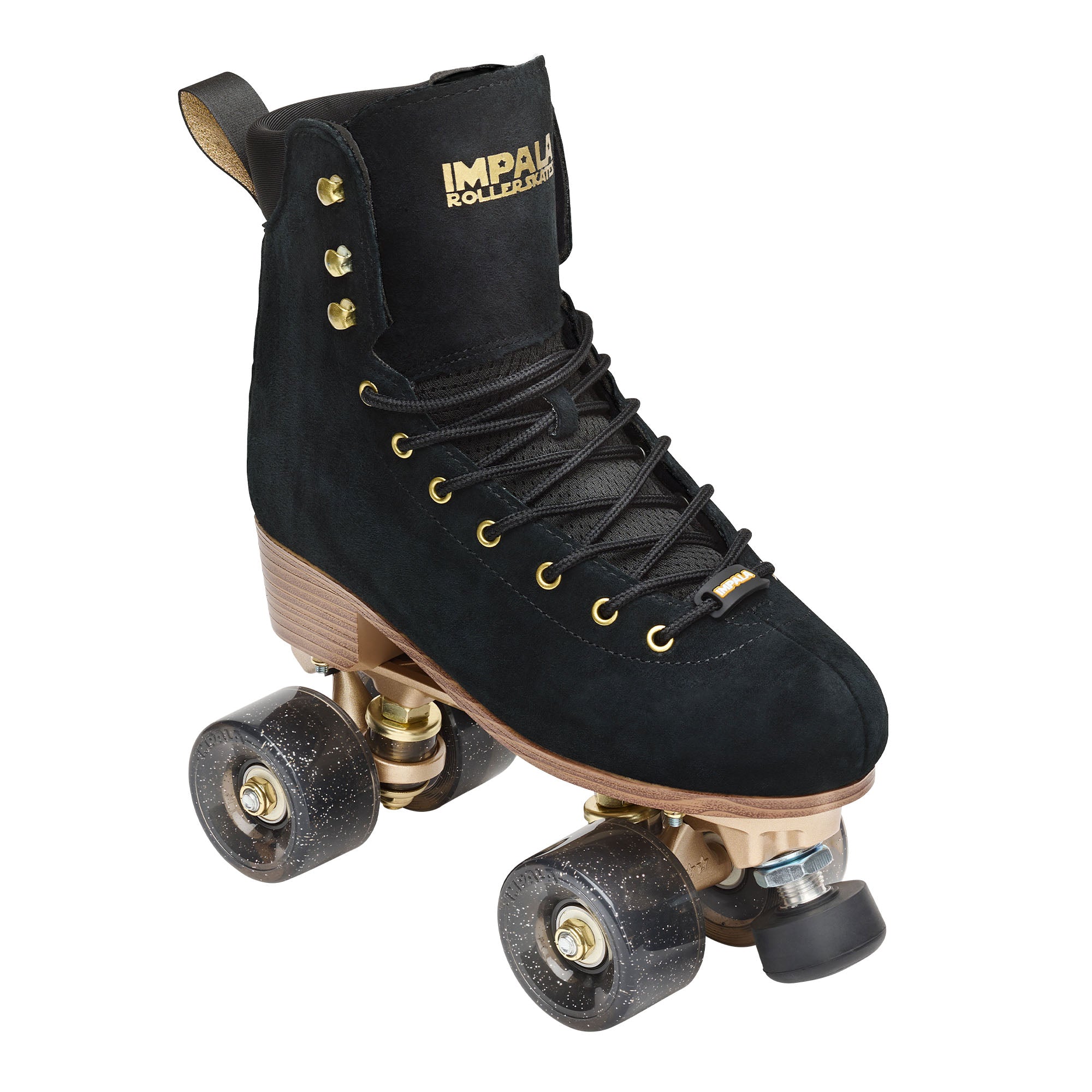 Impala Samira Suede Roller Skates for Women - Black Night Color - Outdoor & Indoor Skating, Rink, Fitness, Roller Derby & Retro Style Fashion