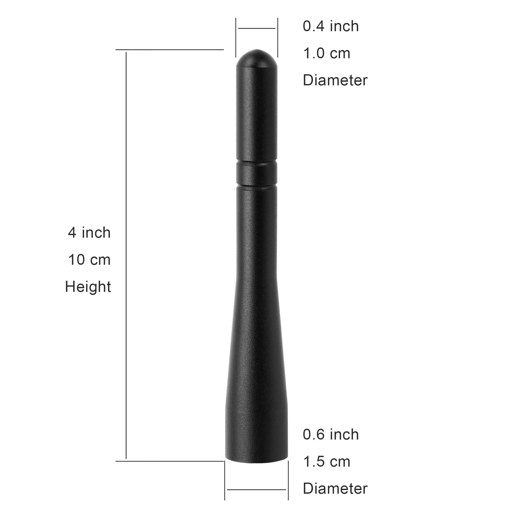 Bingfu Heavy Duty Truck Short Antenna Mast - Universal Car Antenna Replacement for Semi Trucks & Pickups | Durable Mini Antenna for Better Radio Reception On/Off Road