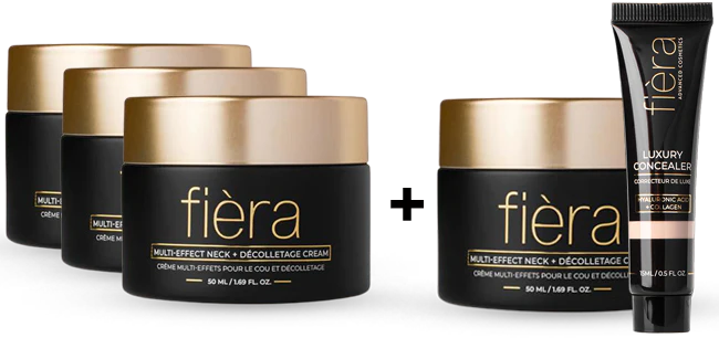 Anti-Aging Neck Cream & Concealer Set - Firming & Brightening Treatment for Wrinkles & Dark Circles - Perfect for Night Routine & Makeup Prep (1 Neck Cream + 1 Free Concealer)