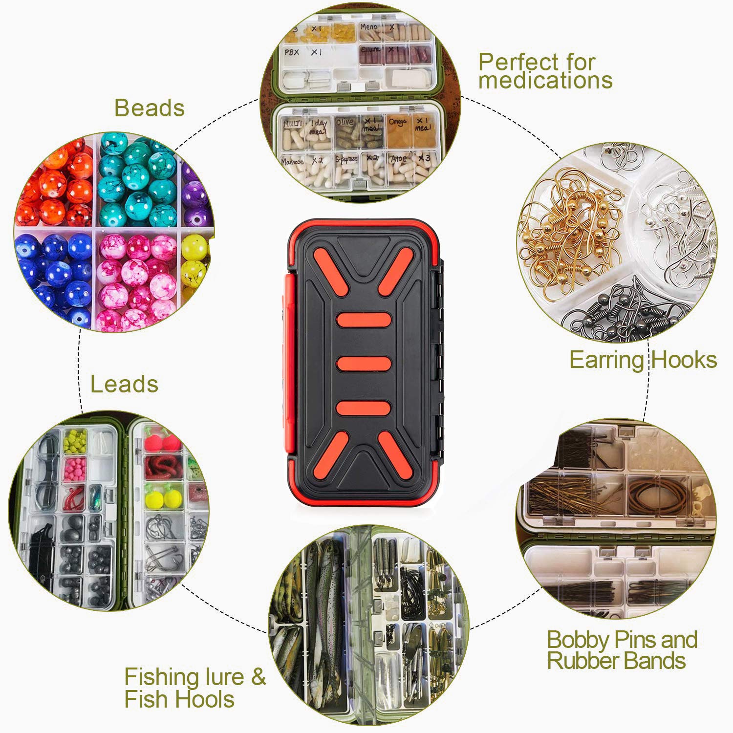YUKI Fishing Lure Box - Tackle Storage Organizer for Fly & Casting - Vest Use