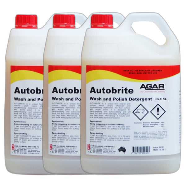 Agar Autobrite Wash and Polish Floor Detergent - Powerful Cleaning Solution for Shiny Floors - Perfect for Homes, Offices, and Commercial Spaces