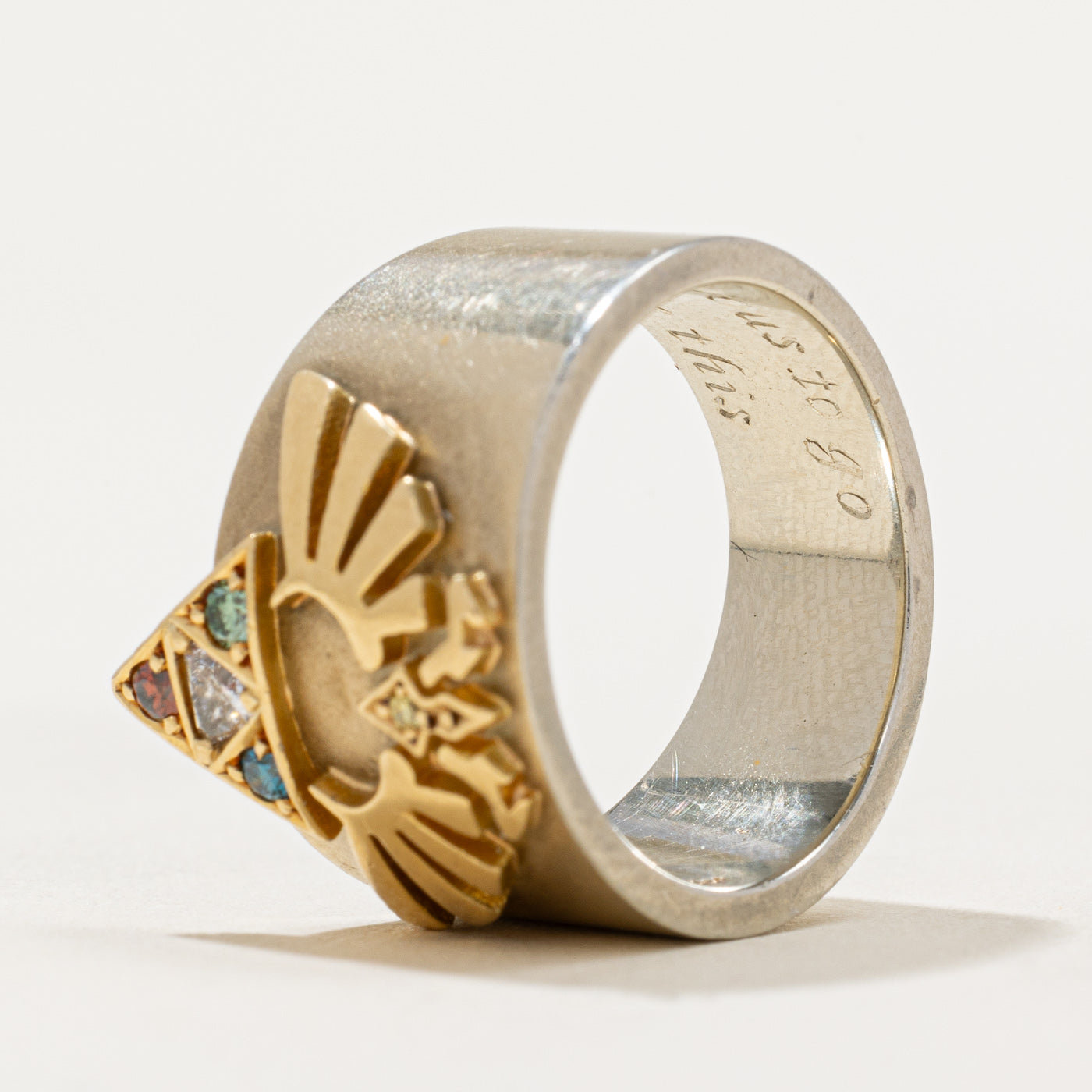 Multi-Colored Diamond Legend of Zelda Ring | 0.17ctw | Size 7 | Elegant Video Game Jewelry for Cosplay, Gifts & Fan Collections