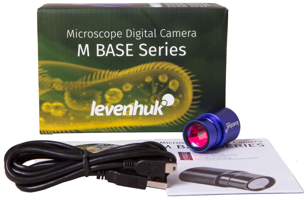 Levenhuk M200 BASE Digital Microscope Camera with Software - Compatible with Mac, Linux & Windows - Perfect for Lab Research, Education & Scientific Imaging