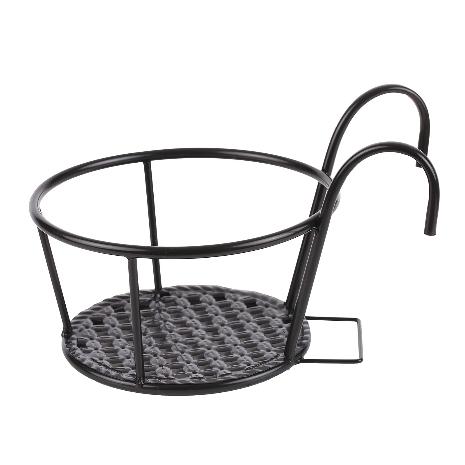 Galapara Iron Plant Stand - Heavy Duty Indoor & Outdoor Flower Shelf for Balcony, Patio, Deck, Window - 1 Pack Pastoral Hanging Planter with Hook for Office, Home Decor & Garden Use