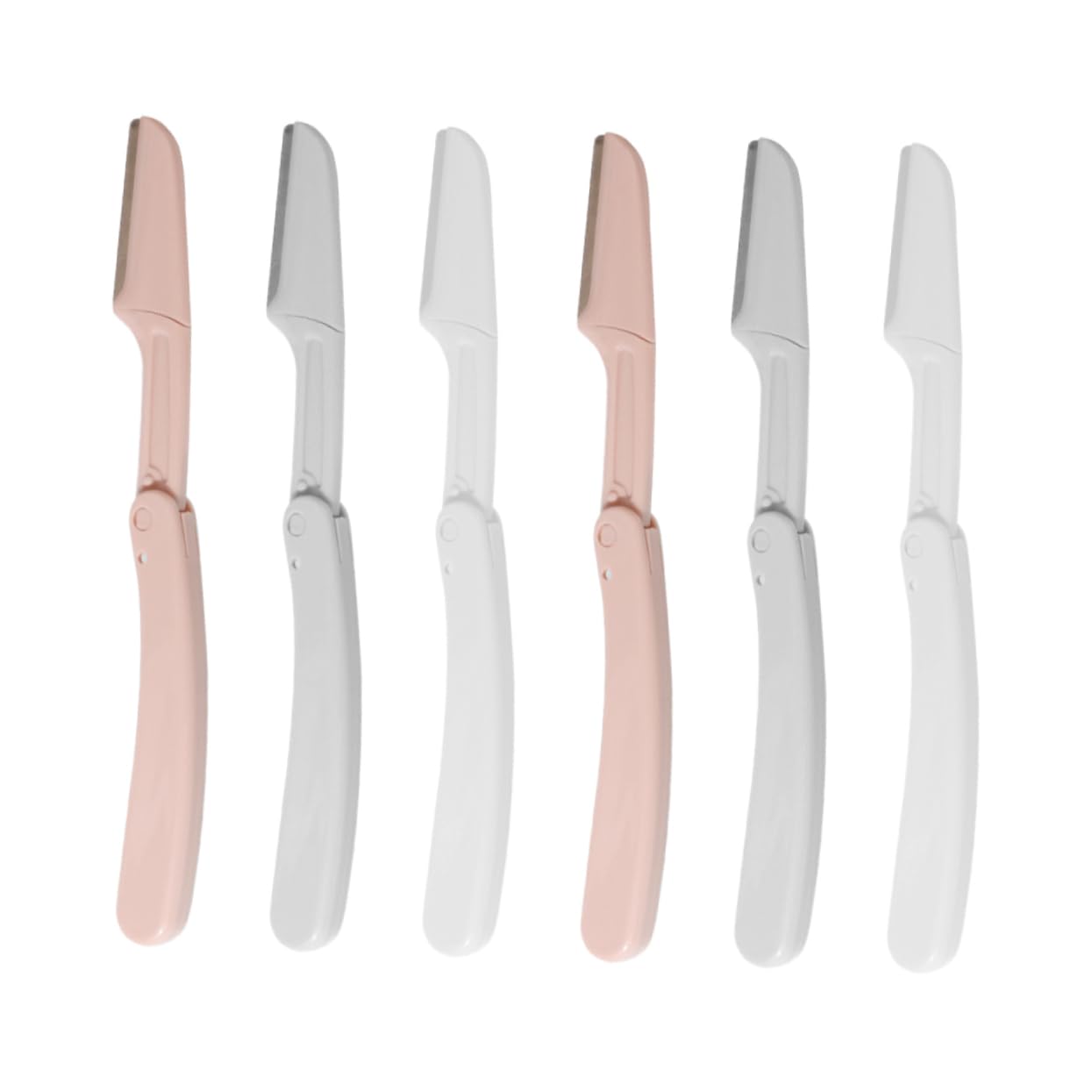 NOLITOY 6Pcs Foldable Eyebrow Razors Set - Portable Brow Shaver & Facial Hair Trimmer for Women - Colorful Design for Easy Storage - Perfect for Travel, Home Grooming & Salon Use