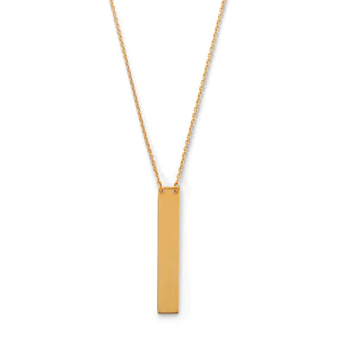 14K Gold Plated Bar Necklace for Women - Minimalist Dainty Layering Jewelry - Perfect for Everyday Wear, Gifts & Special Occasions