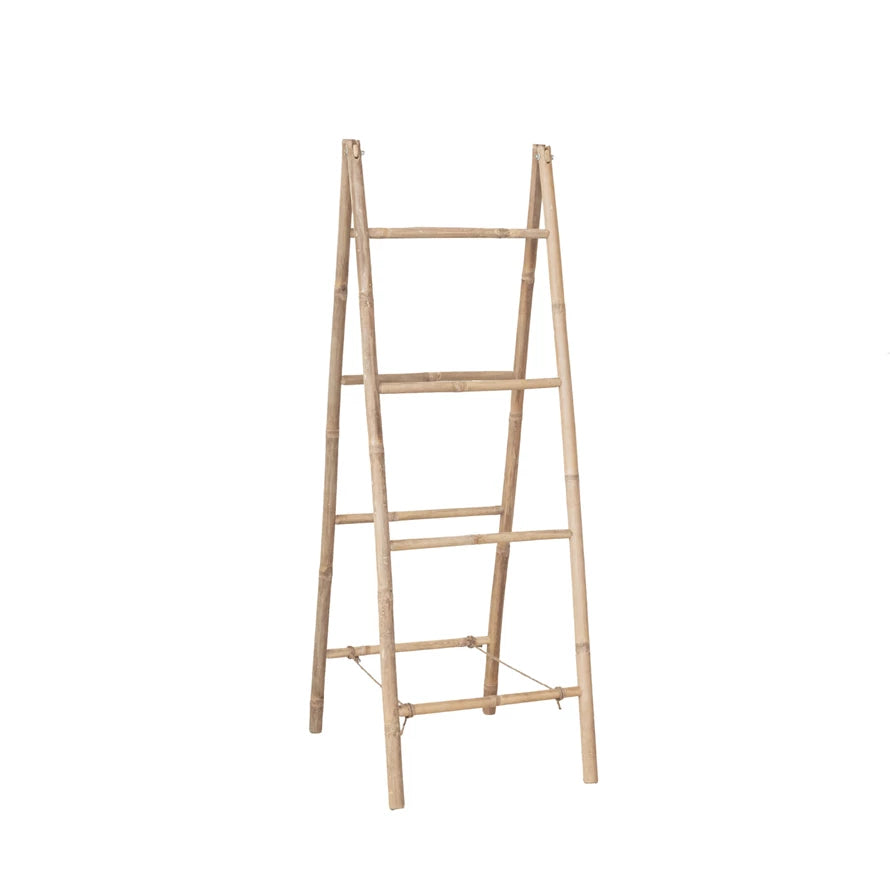Foldable Blanket Ladder - Rustic Wooden Blanket Rack for Home Decor | Perfect for Living Room, Bedroom & Farmhouse Style
