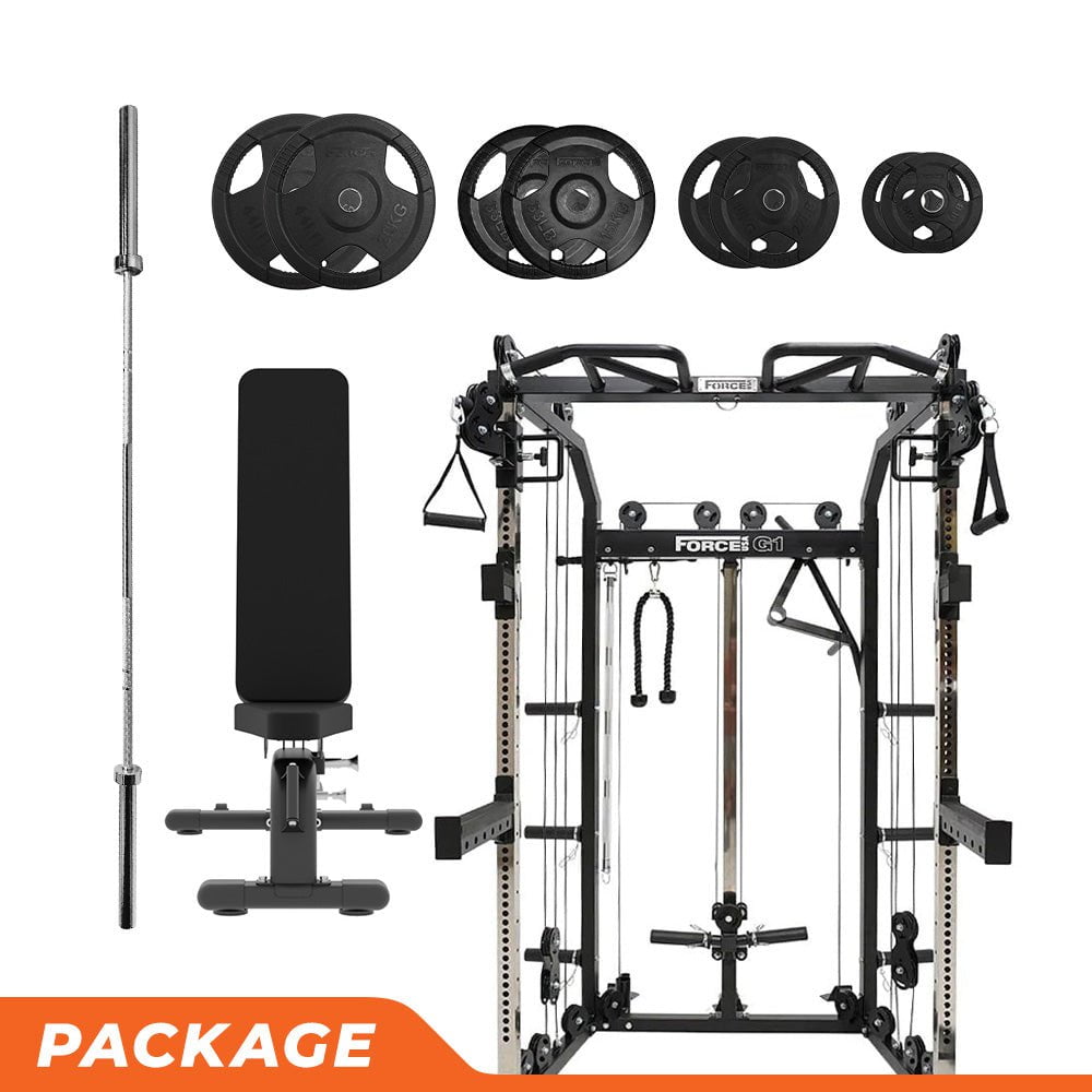 Force USA G1 Starter Package - Home Gym Equipment Set for Strength Training & Fitness Workouts | Perfect for Home, Garage, or Small Gym Spaces