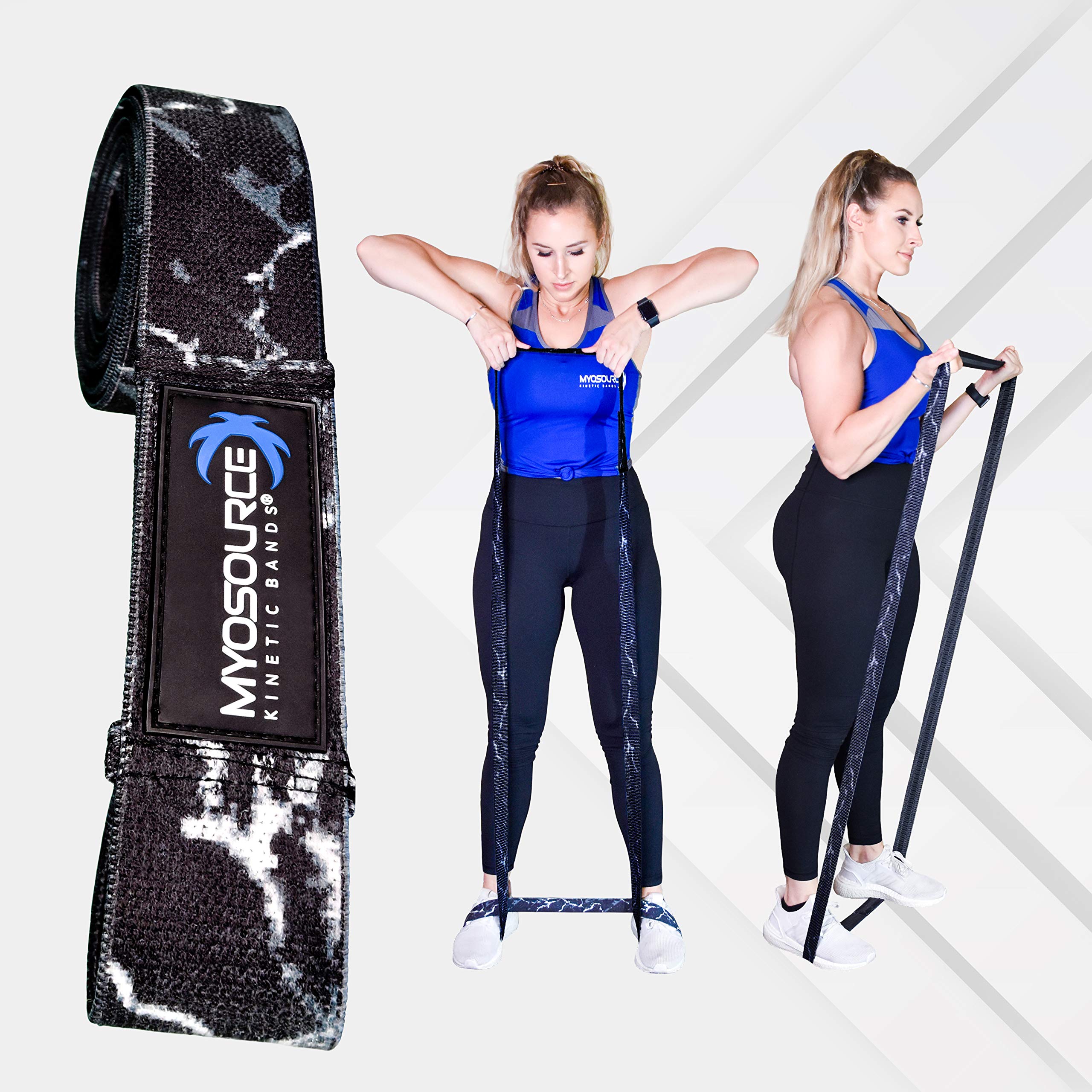 Vitality Flex Fitness Resistance Bands Set for Women - Long Fabric & Booty Bands for Glute & Hip Workouts - Non-Slip Heavy Duty Exercise Bands for Home Gym, Yoga, Pilates & Strength Training - Perfect for Leg Day, Butt Lifts & Full Body Toning