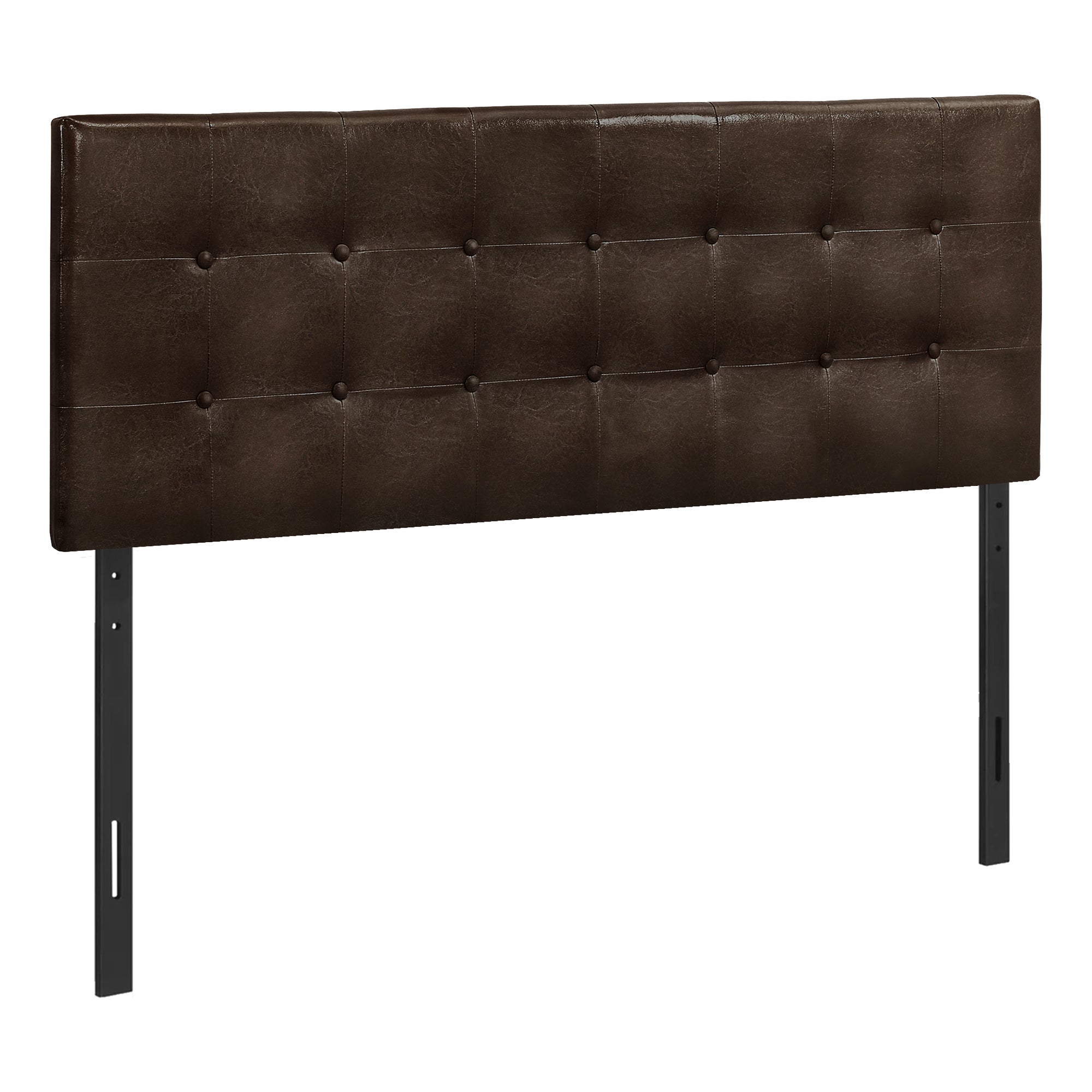 Queen Size Brown Faux Leather Headboard - Modern Upholstered Bed Frame Headboard for Bedroom Decor, Master Bedroom, Guest Room, and Dorm
