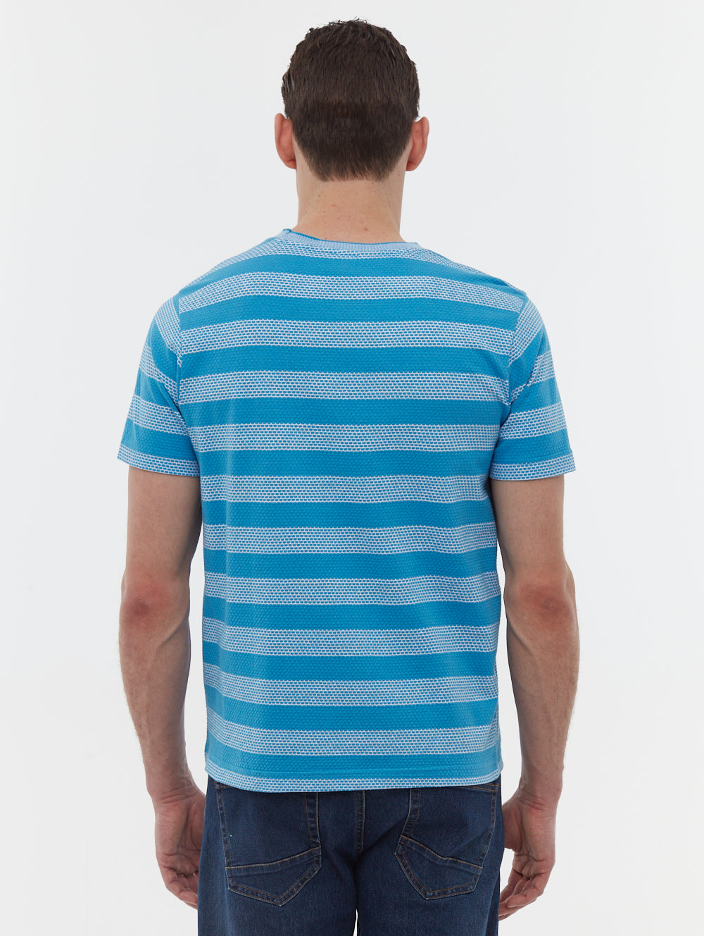 Pendari Block Stripe T-Shirt for Men - Casual Short Sleeve Cotton Tee - Perfect for Everyday Wear, Street Style & Summer Outfits