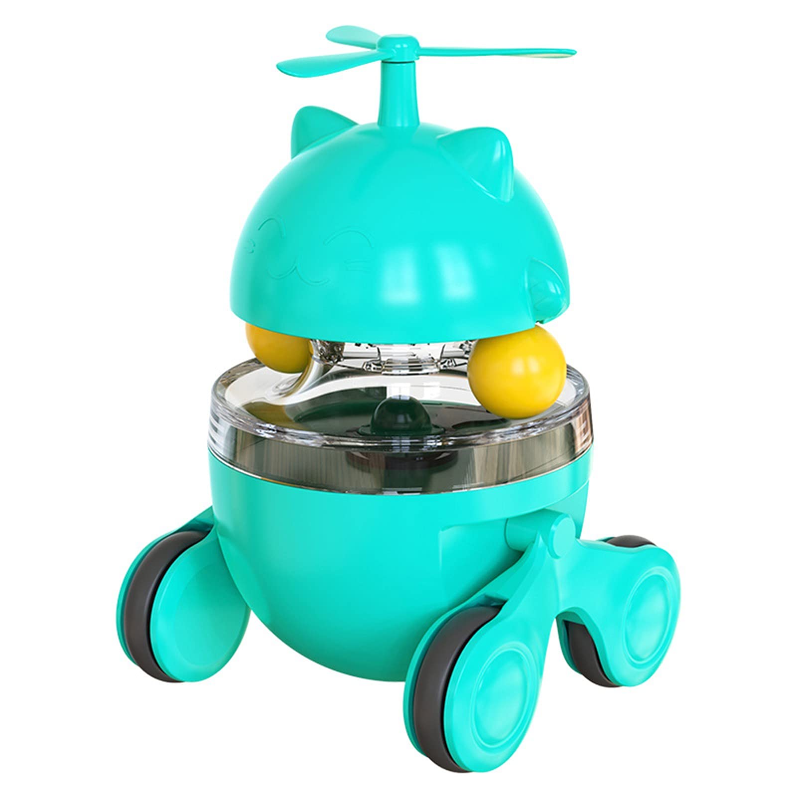 Jolincc Interactive Cat Toy - Puppy Puzzles Ball Track Tumbler with Food Dispenser & Leaky Double Ball Teaser - Wall Mounted Pet Enrichment Toy for Indoor Cats (Blue, One Size) - Perfect for Playtime, Exercise & Mental Stimulation