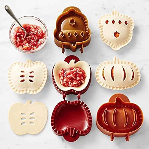 3PCS Dough Presser Pocket Pie Molds Set - Apple, Pumpkin & Acorn Shaped Hand Pie Makers for Baking, Party Potluck & Holiday Treats | Perfect for Thanksgiving, Christmas & Family Gatherings