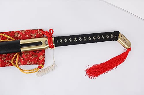 Real Katana Sword - High-Quality Steel Black Blade for Anime Cosplay, Bleach Urahara Kisuke Samurai Sword | Perfect for Collectors, Martial Arts Training & Japanese Culture Enthusiasts